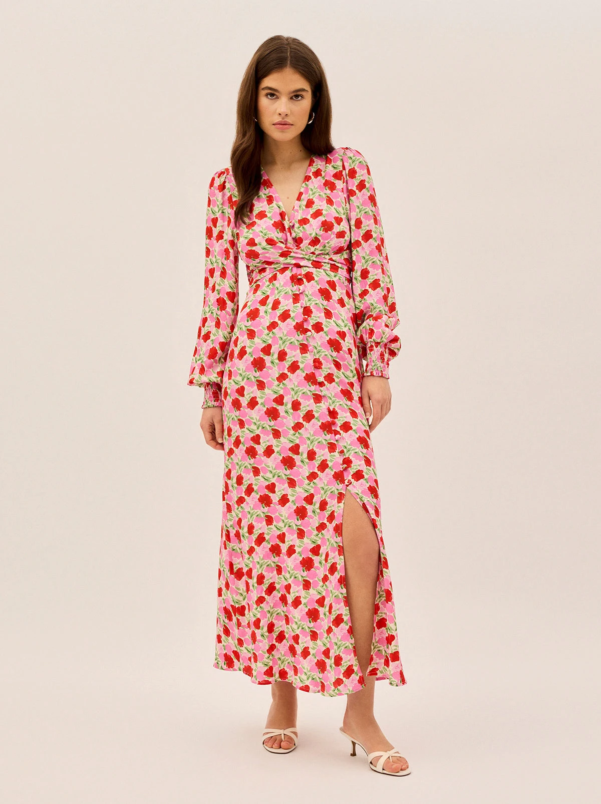 Aurora Pink Floral Print Dress 2 Aurora Pink Floral Print Dress - Image 2