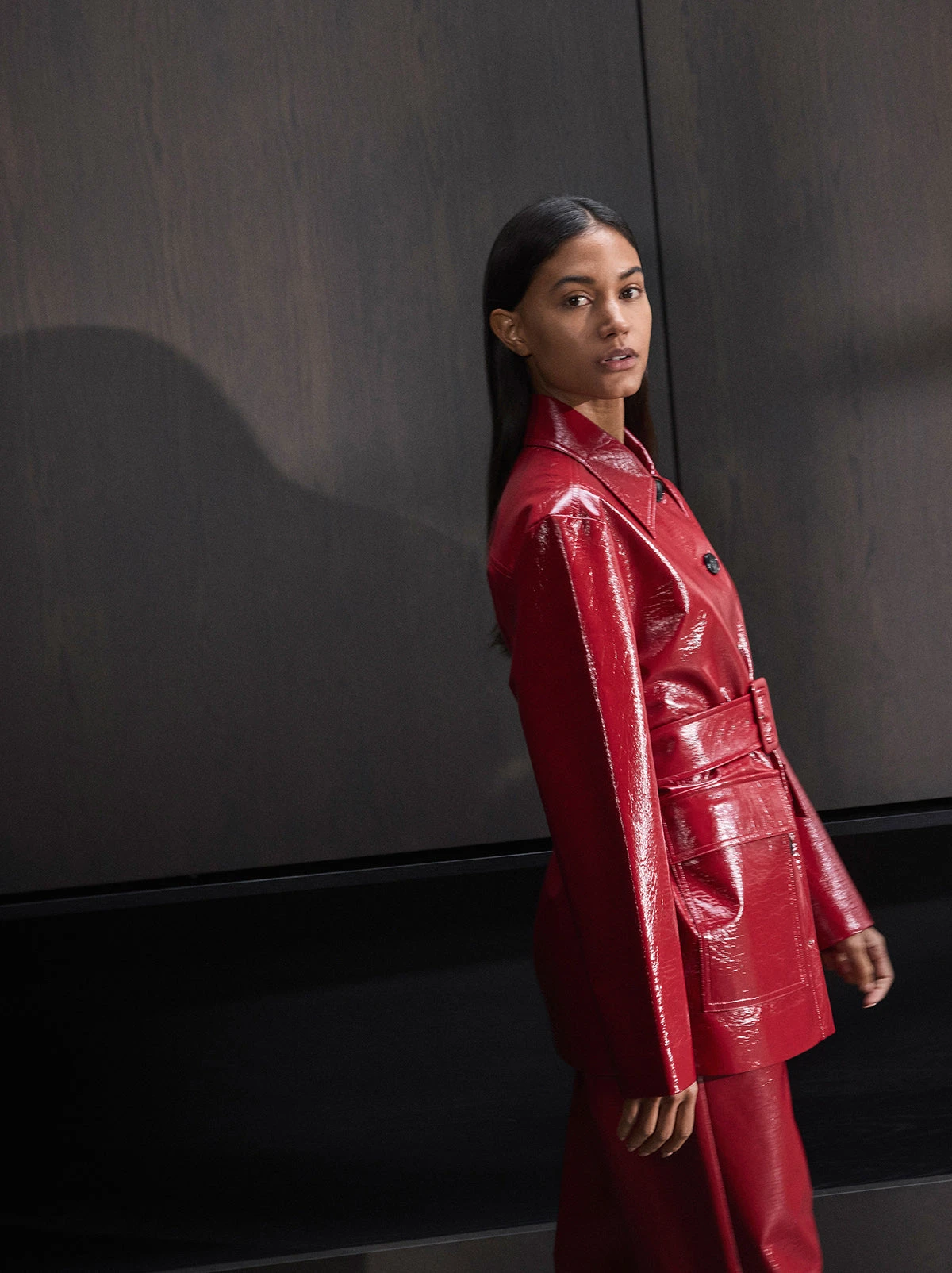 Beatrix Red Vinyl Jacket 2 Beatrix Red Vinyl Jacket - Image 2