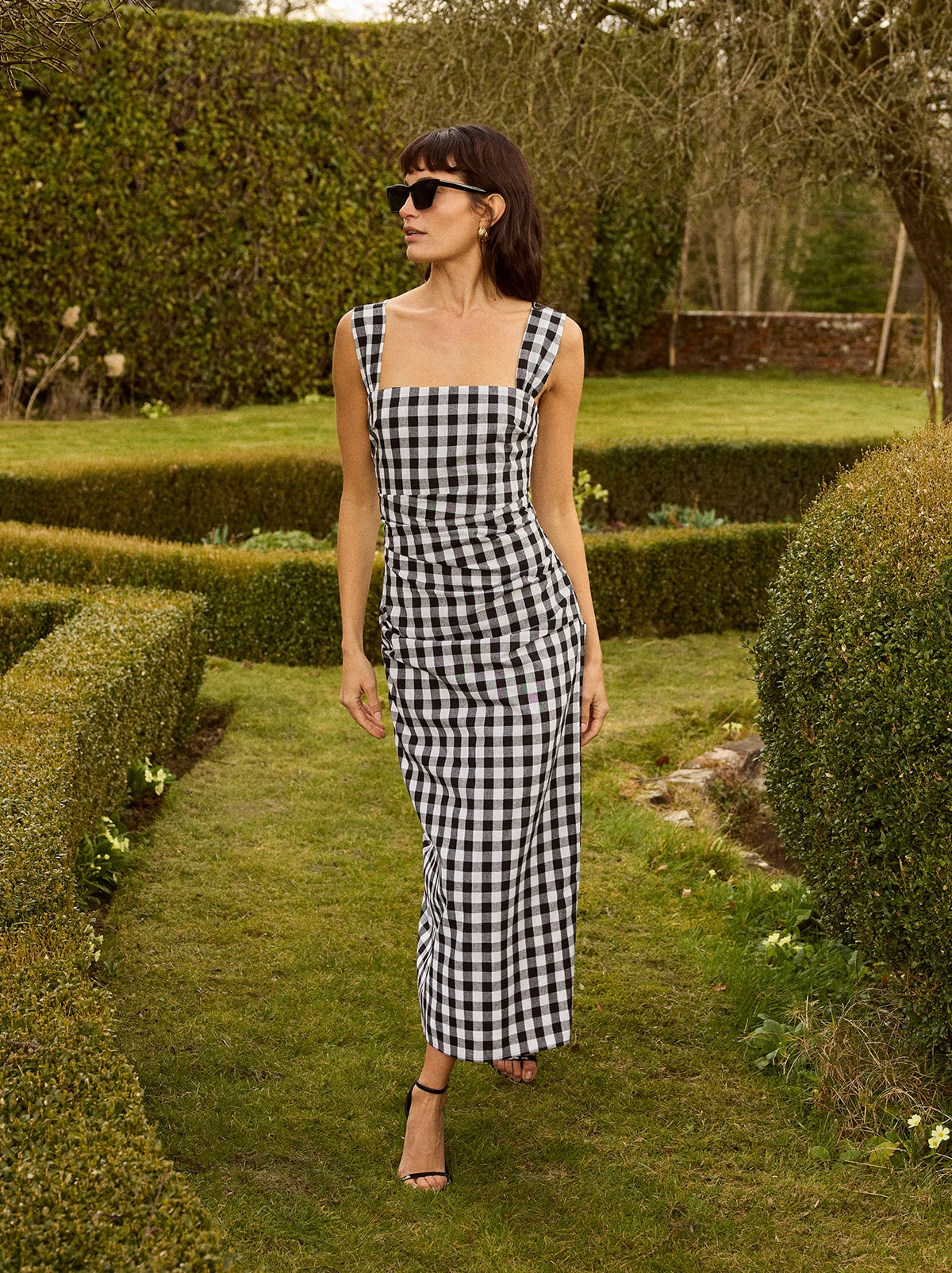 Rita Gingham Linen Blend Dress 8 Rita Gingham Linen Blend Dress - Image 8