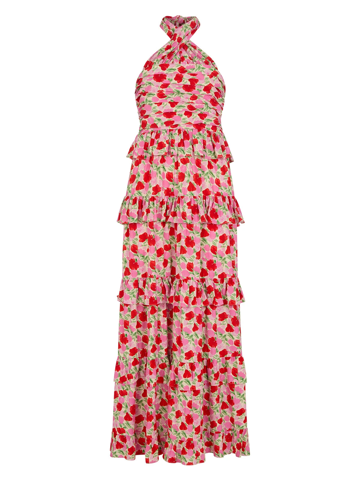 Romily Pink Floral Print Maxi Dress 7 Romily Pink Floral Print Maxi Dress - Image 7
