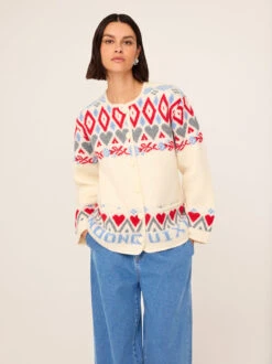 Pandora Fairisle Knit Cardigan 6 Pandora Fairisle Knit Cardigan -Kitri Studio 2210904IDQ PANDORA FAIRSILE 03