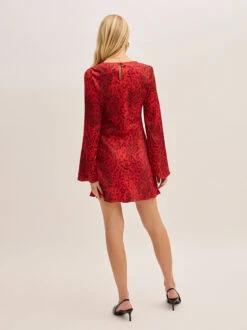 Faye Red Leopard Print Mini Dress 8 Faye Red Leopard Print Mini Dress -Kitri Studio 2301133RL FAYE REDLEOPARD005 V2