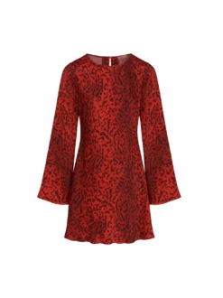 Faye Red Leopard Print Mini Dress 9 Faye Red Leopard Print Mini Dress -Kitri Studio 2301133RL FAYE REDLEOPARD 2