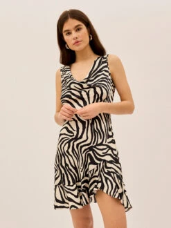 Roberta Zebra Print Satin Mini Dress 9 Roberta Zebra Print Satin Mini Dress -Kitri Studio 2304126Z ROBERTAZEBRA 004 V2