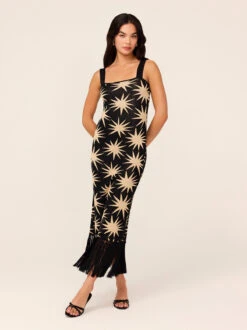 Talitha Black Star Lurex Knit Dress