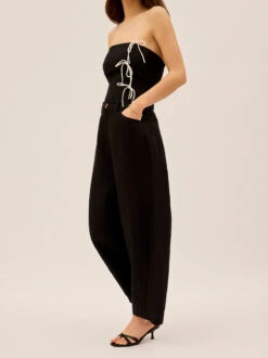 Andie Black Linen Blend Barrel Trousers 9 Andie Black Linen Blend Barrel Trousers -Kitri Studio 2310604BK ANDIEBLACK 001 V2