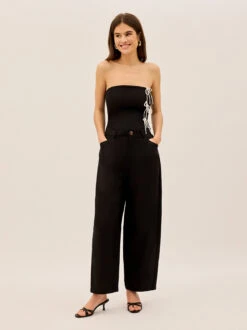 Andie Black Linen Blend Barrel Trousers 8 Andie Black Linen Blend Barrel Trousers -Kitri Studio 2310604BK ANDIEBLACK 005 V2 3e188853 d31b 4fae ab3a d670221e35b5