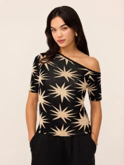 Cate Black Star Lurex Knit Top 6 Cate Black Star Lurex Knit Top -Kitri Studio 2310918S CATE STARLUREX 046V2