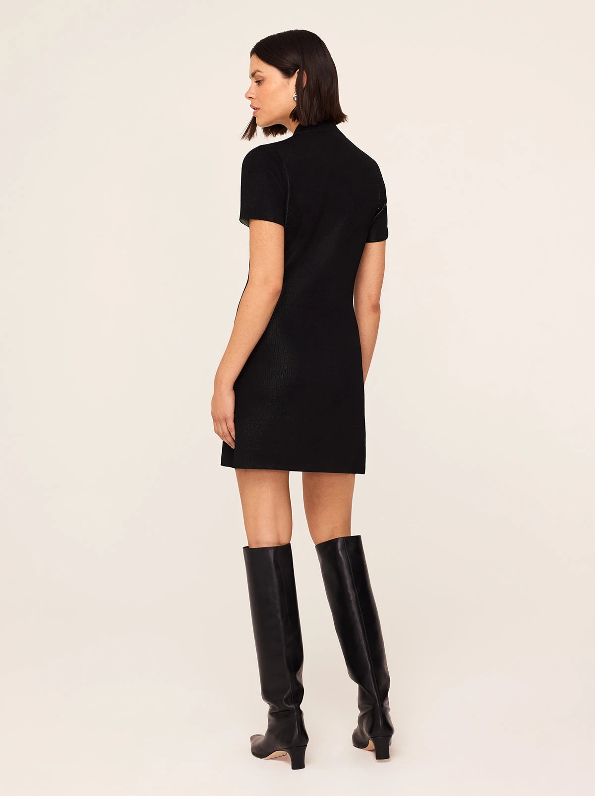 Jamie Black Poppy Knit Mini Dress 4 Jamie Black Poppy Knit Mini Dress - Image 4