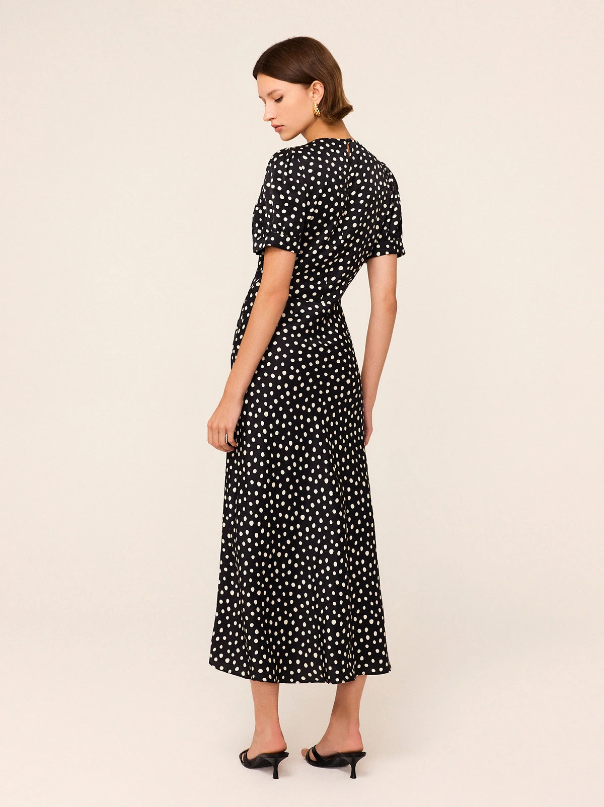 Gwendolyn Black Polka Dot Print Dress 5 Gwendolyn Black Polka Dot Print Dress - Image 5