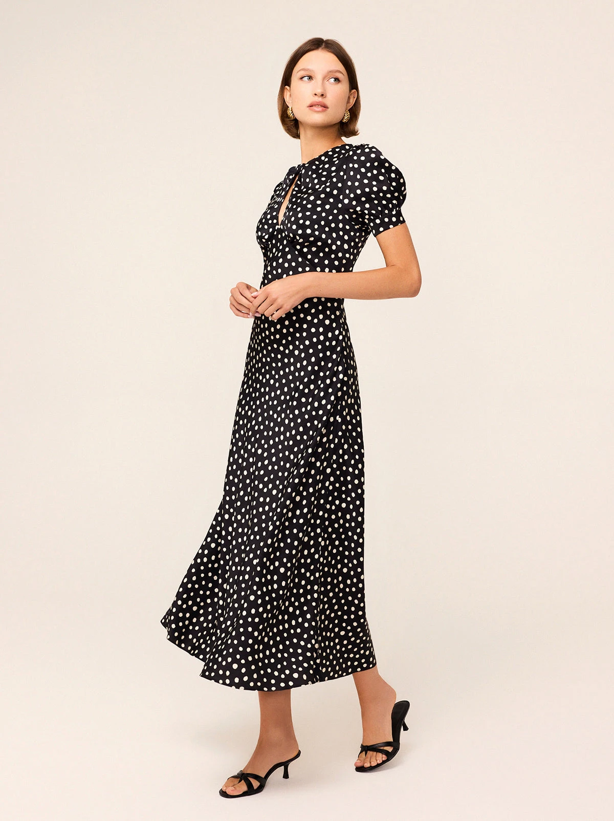 Gwendolyn Black Polka Dot Print Dress 3 Gwendolyn Black Polka Dot Print Dress - Image 3