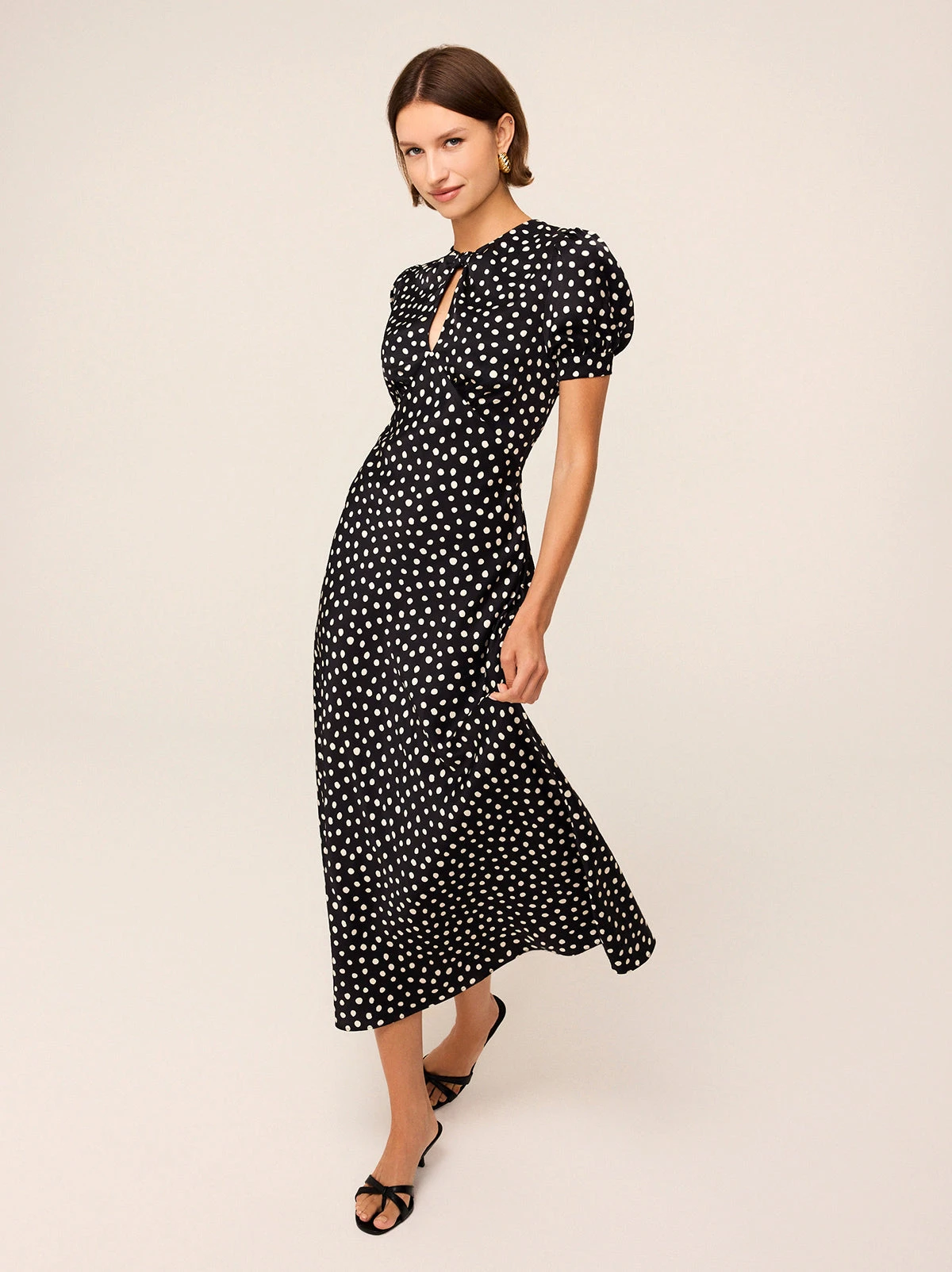 Gwendolyn Black Polka Dot Print Dress 4 Gwendolyn Black Polka Dot Print Dress - Image 4