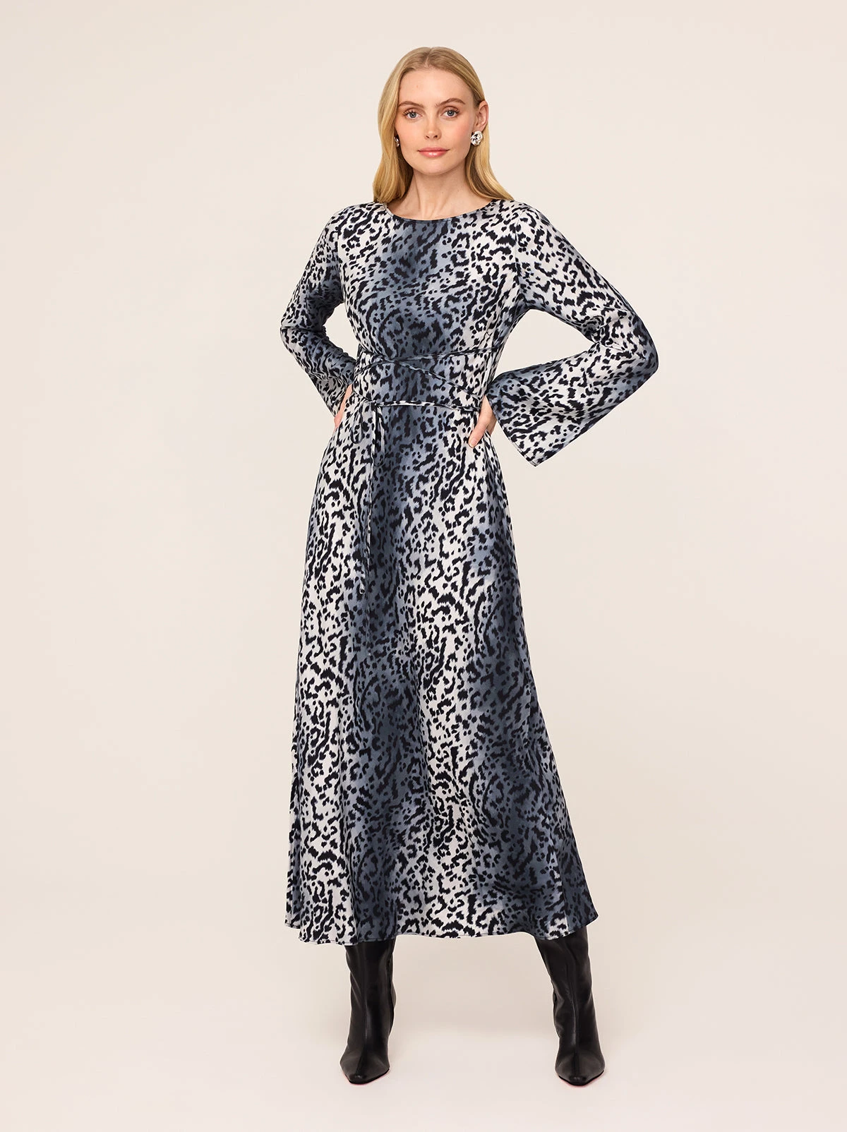 Alexa Snow Leopard Print Dress 1 Alexa Snow Leopard Print Dress