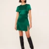 Riley Green Satin Mini Dress