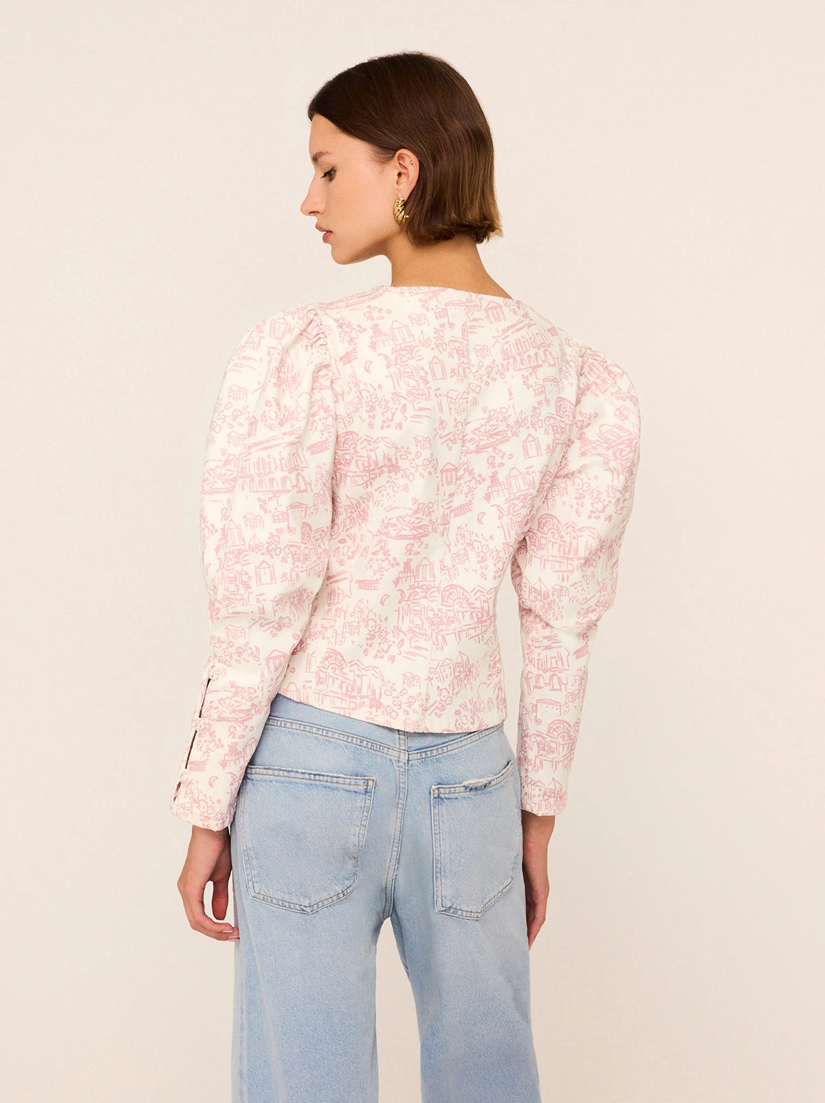 Olivia Pink Theatre Print Denim Top 4 Olivia Pink Theatre Print Denim Top - Image 4