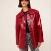 Beatrix Red Vinyl Jacket