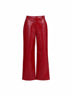 Remi Red Vinyl Trousers 11 Remi Red Vinyl Trousers -Kitri Studio 2401601R REMI RED VINYL