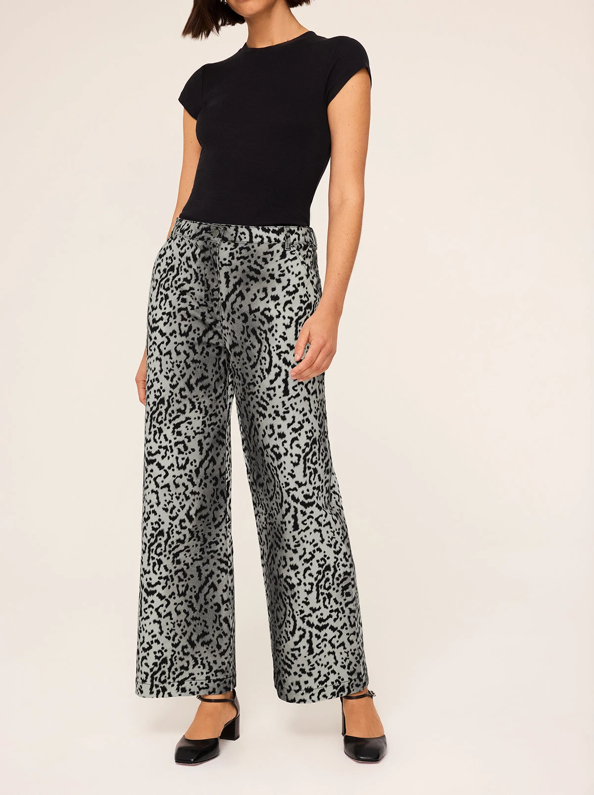 Remi Snow Leopard Print Trousers 2 Remi Snow Leopard Print Trousers - Image 2