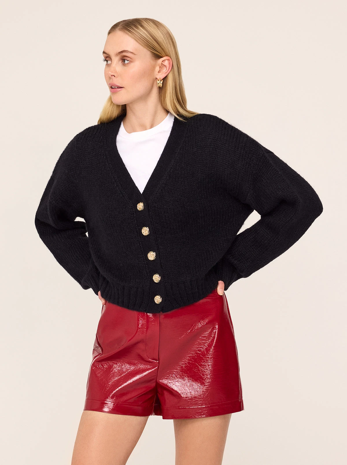 Kim Red Vinyl Shorts 5 Kim Red Vinyl Shorts - Image 5