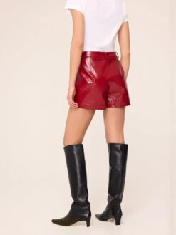 Kim Red Vinyl Shorts 9 Kim Red Vinyl Shorts -Kitri Studio 2401607R KIM REDVINYL 02