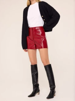 Kim Red Vinyl Shorts 8 Kim Red Vinyl Shorts -Kitri Studio 2401607R KIM REDVINYL 05