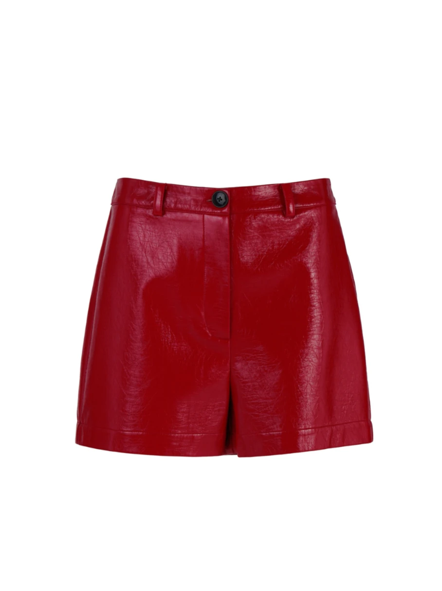 Kim Red Vinyl Shorts 6 Kim Red Vinyl Shorts - Image 6