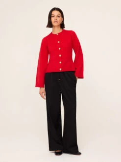 Cleo Red Knit Cardigan -Kitri Studio 2401907R CLEO RED 03