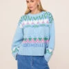 Ashley Blue Fairisle Knit Jumper