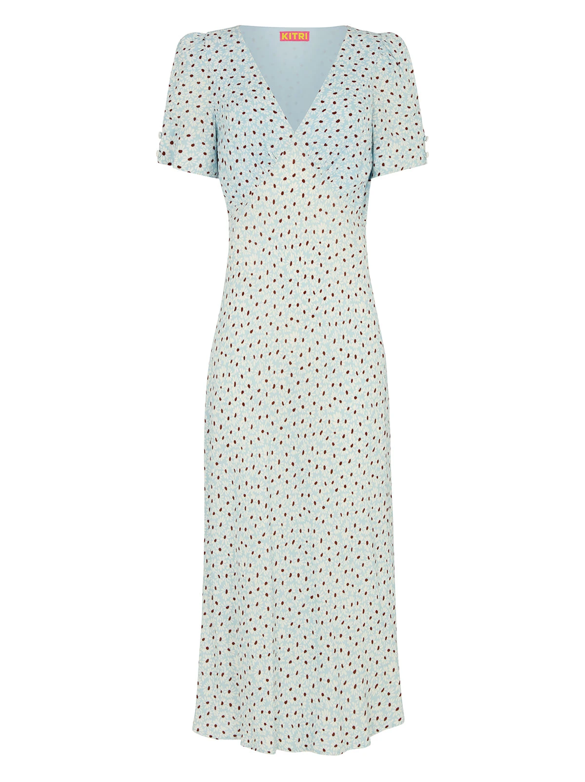 Brianna Blue Daisy Print Dress 7 Brianna Blue Daisy Print Dress - Image 7