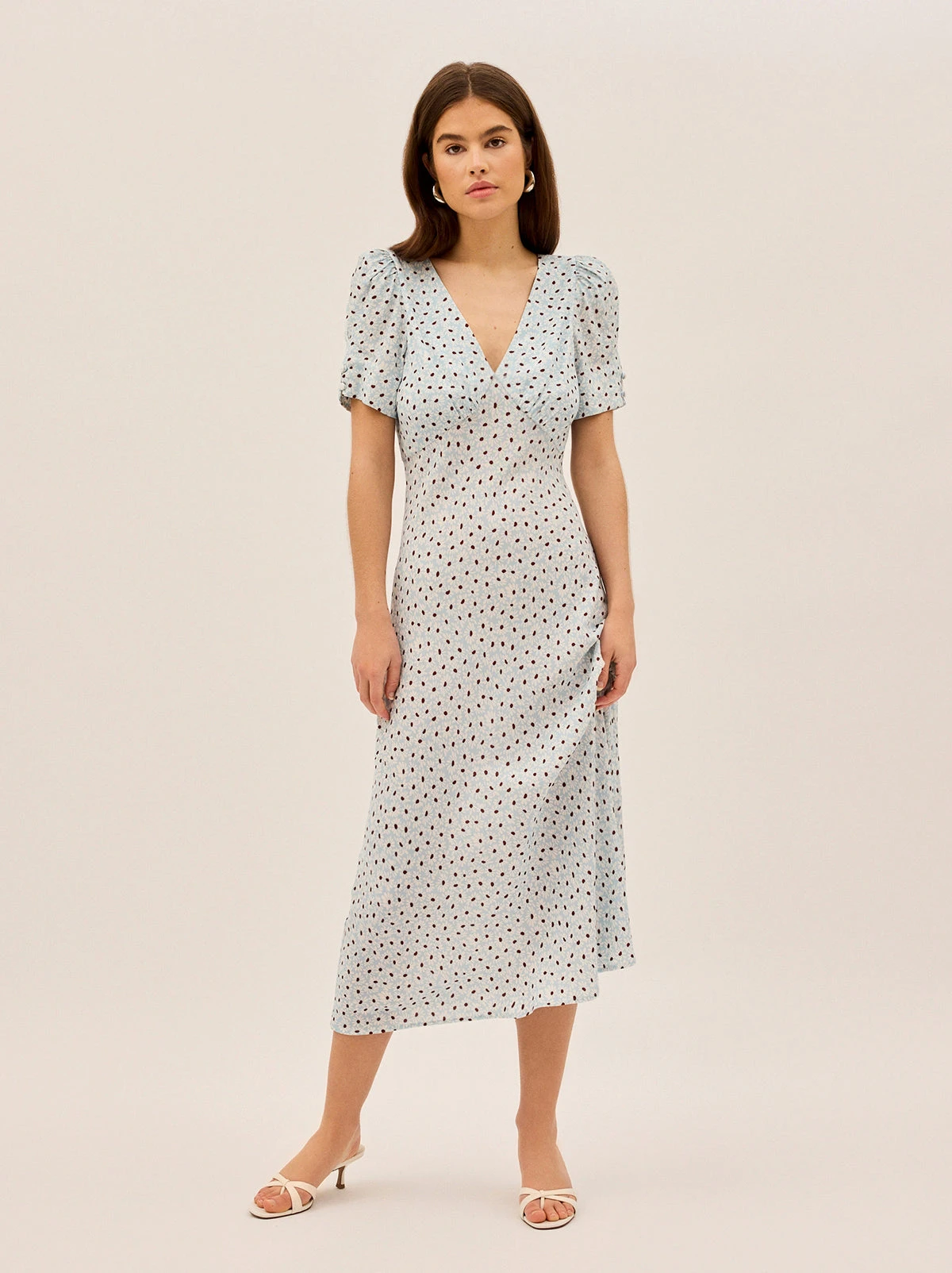 Brianna Blue Daisy Print Dress 2 Brianna Blue Daisy Print Dress - Image 2