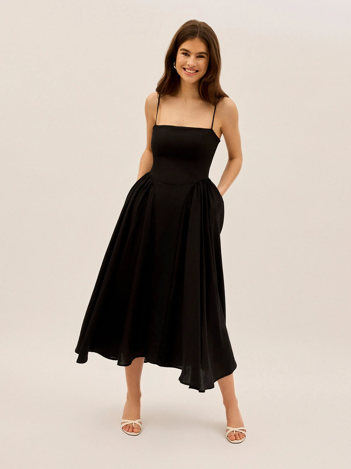 Alberta Black Linen Blend Dress 4 Alberta Black Linen Blend Dress - Image 4