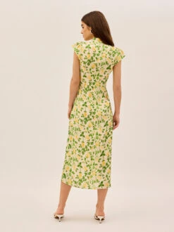 Elena Yellow Rose Printed Jacquard Dress 10 Elena Yellow Rose Printed Jacquard Dress -Kitri Studio 2404128YR ELENAYELLOWROSE 005 V2
