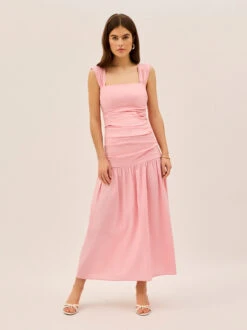 Reese Pink Cotton Linen Dress 11 Reese Pink Cotton Linen Dress -Kitri Studio 2404150P REESEPINK 001 V2