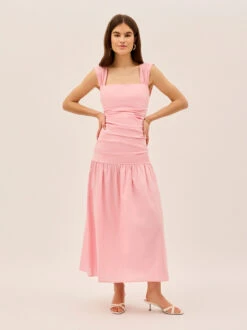 Reese Pink Cotton Linen Dress 14 Reese Pink Cotton Linen Dress -Kitri Studio 2404150P REESEPINK 002 V2