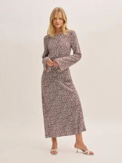 Adaline Aubergine Daisy Print Dress 14 Adaline Aubergine Daisy Print Dress -Kitri Studio 2404151AD ADALINEAUBERGINEDAISY 04