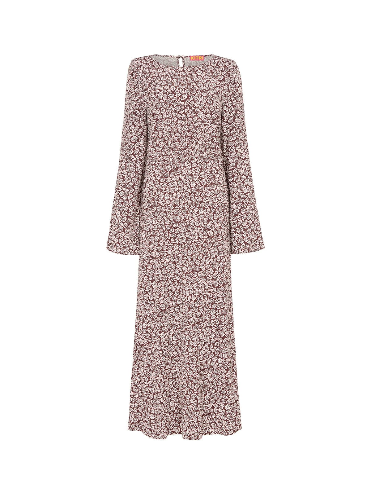 Adaline Aubergine Daisy Print Dress 10 Adaline Aubergine Daisy Print Dress - Image 10