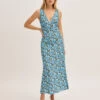 Danna Blue Floral Print Dress