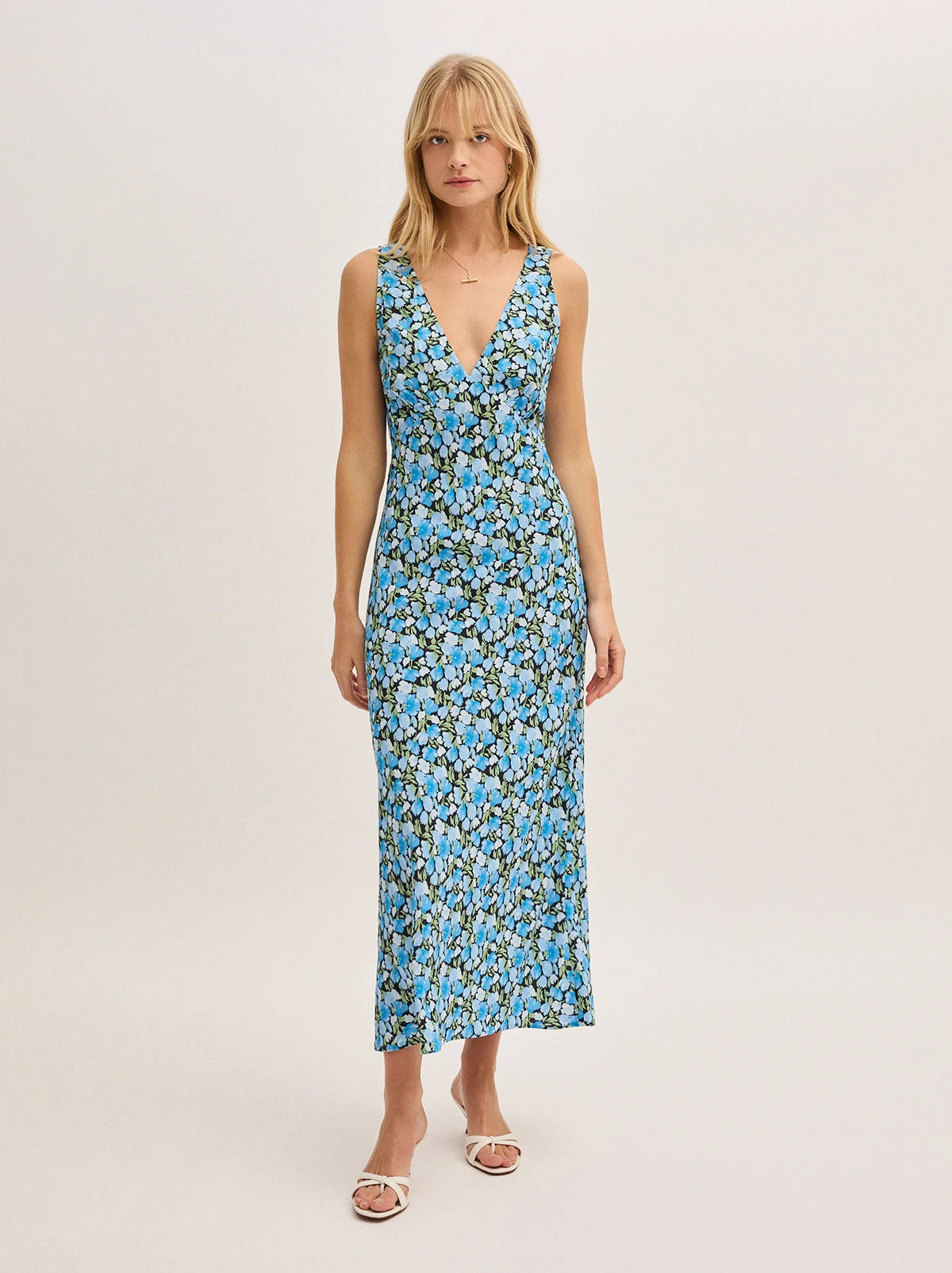 Danna Blue Floral Print Dress 4 Danna Blue Floral Print Dress - Image 4