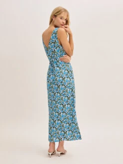Danna Blue Floral Print Dress 10 Danna Blue Floral Print Dress -Kitri Studio 2404153BF DANNABLUEFLORAL 05