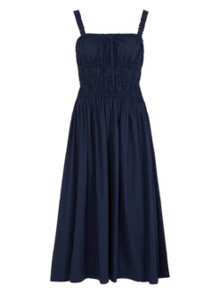 Arya Navy Cotton Midi Dress 11 Arya Navy Cotton Midi Dress -Kitri Studio 2404155NBARYANAVYMANNEQUINV2