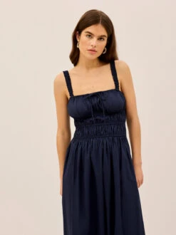 Arya Navy Cotton Midi Dress 8 Arya Navy Cotton Midi Dress -Kitri Studio 2404155NB ARYANAVY 003 V2 7b798dbd 3a25 4ddc ae4a 98dbccc1ad1c