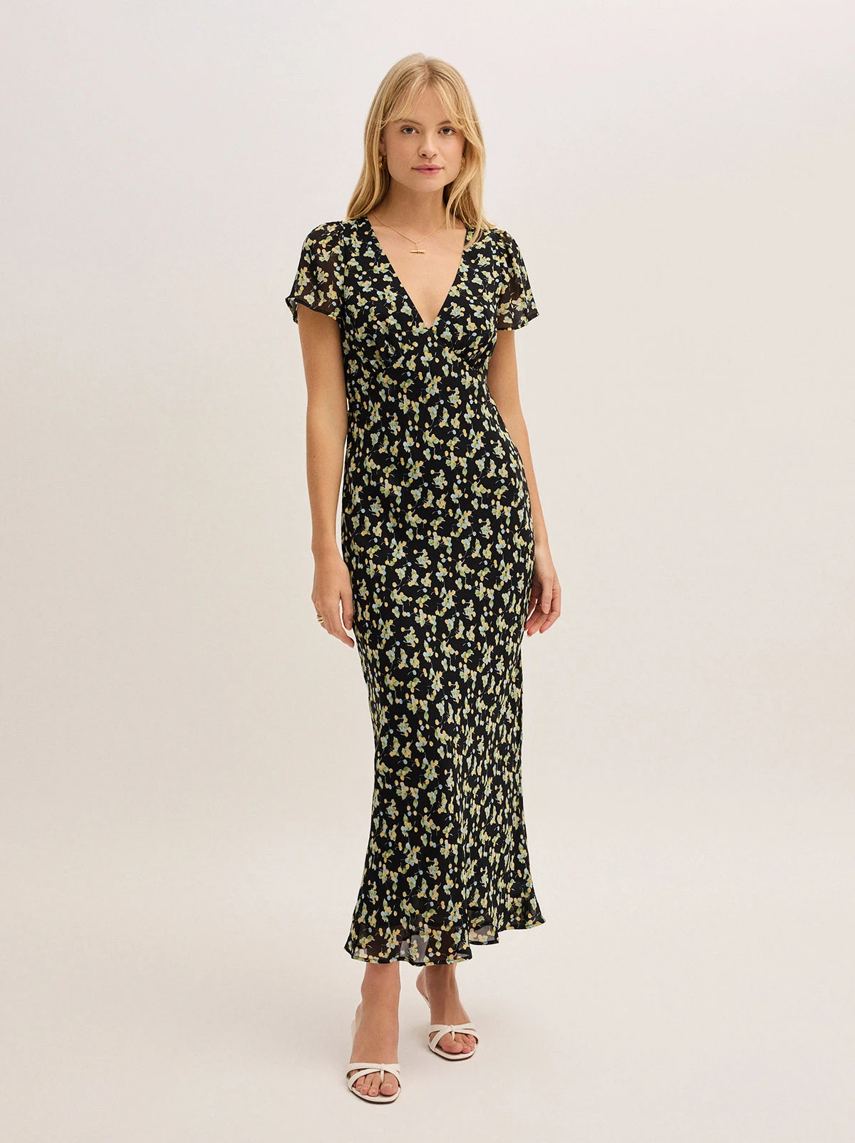 Talia Black Cherry Print Dress 7 Talia Black Cherry Print Dress - Image 7