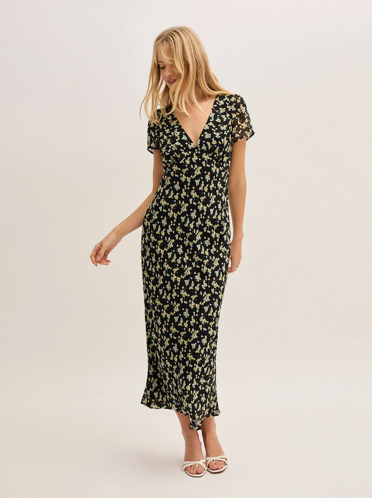 Talia Black Cherry Print Dress 8 Talia Black Cherry Print Dress - Image 8