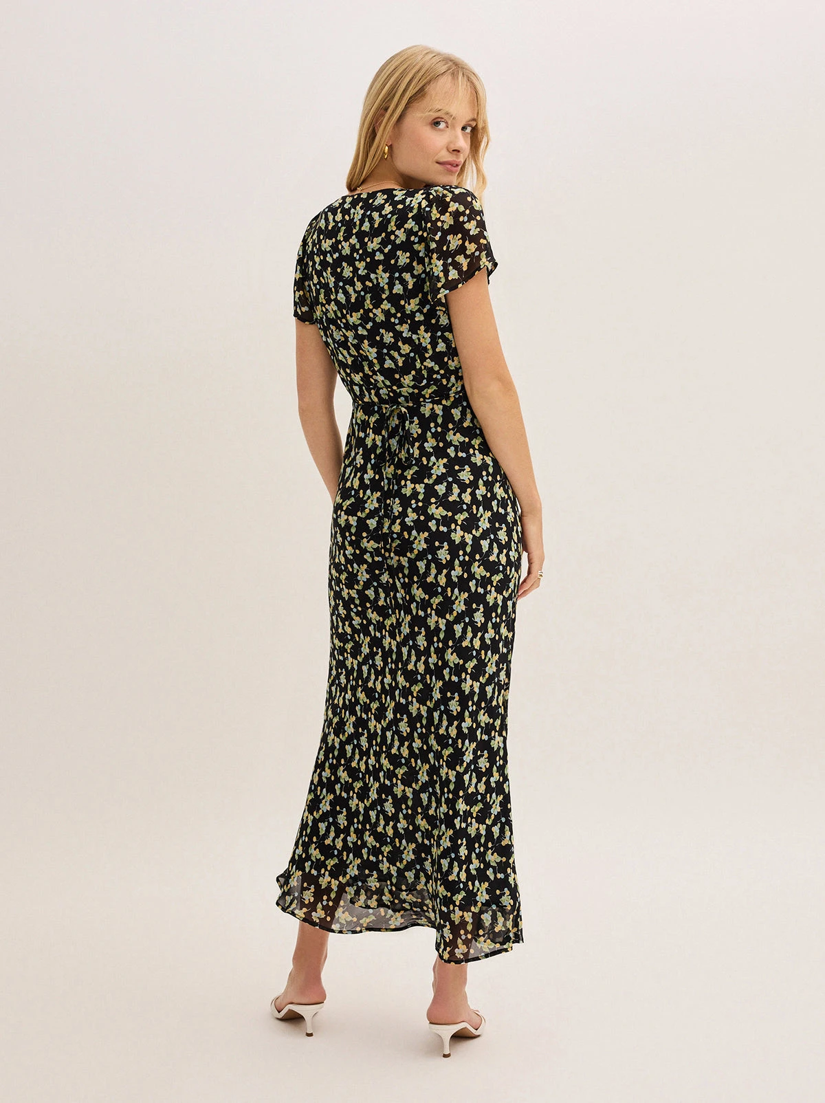 Talia Black Cherry Print Dress 9 Talia Black Cherry Print Dress - Image 9