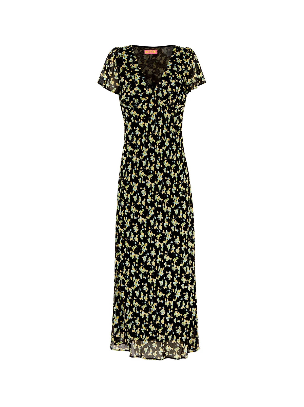 Talia Black Cherry Print Dress 14 Talia Black Cherry Print Dress - Image 14