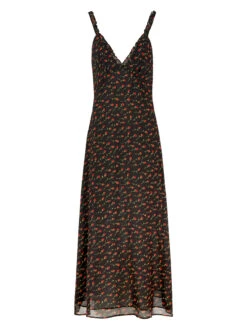 Norah Black Rose Print Dress 9 Norah Black Rose Print Dress -Kitri Studio 2404165BRNORAHBLACKROSEMANNEQUINV2