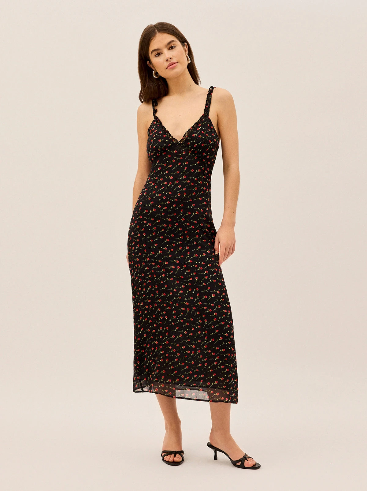 Norah Black Rose Print Dress 1 Norah Black Rose Print Dress