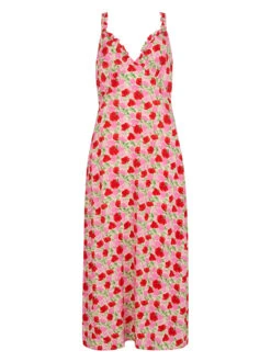 Norah Pink Floral Print Dress -Kitri Studio 2404165PPFNORAHPINKFLORALMANNEQUINV2