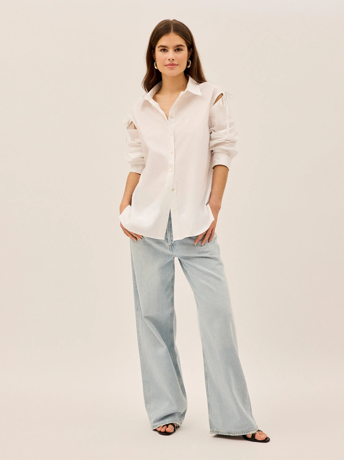 Alix Cotton Tie Shoulder Oversized Shirt 6 Alix Cotton Tie Shoulder Oversized Shirt - Image 6