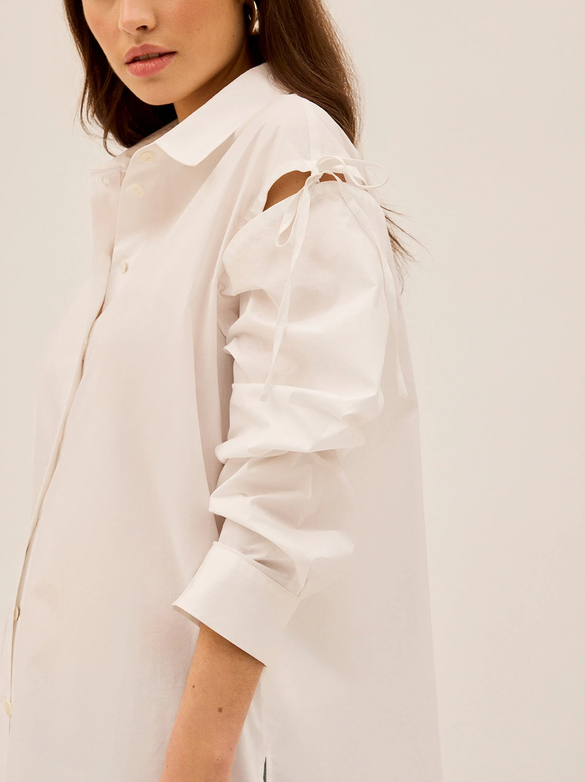 Alix Cotton Tie Shoulder Oversized Shirt 4 Alix Cotton Tie Shoulder Oversized Shirt - Image 4